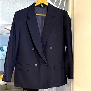 Vintage Norton Ditto Freedberg Classic Navy Womens Wool Houston Blazer Size 14